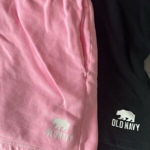 Old Navy Pink and Black Shorts Set both in GUC! Comfy Summer Loungewear